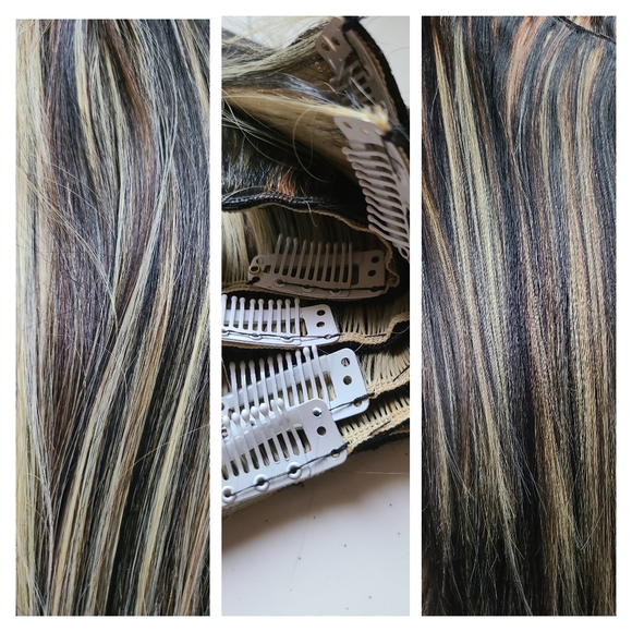 🆕️ 5 pcs 12 inch Double Wefted Clip in Set - Picture 3 of 11